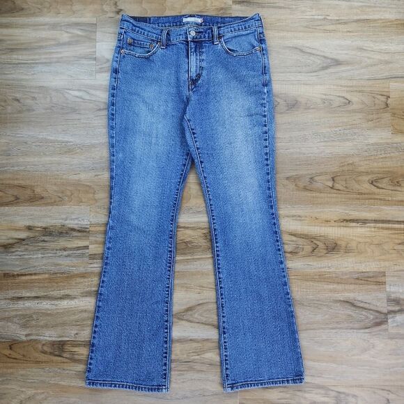 💛Levi's 515 Blue Denim Bootcut Jeans Size 10/30 - Picture 3 of 10